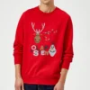 Disney Frozen Christmas Olaf And Snowmens Red Christmas Jumper -Christmas Clothes Store 11574870 1894626062320521