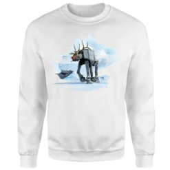 Star Wars AT-AT Christmas Reindeer White Christmas Jumper 9 Star Wars AT-AT Christmas Reindeer White Christmas Jumper -Christmas Clothes Store 11574888 1704626062848878