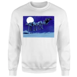 Star Wars Darth Vader AT-AT Christmas Sleigh White Christmas Jumper
