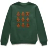 Star Wars Gingerbread Characters Green Christmas Sweatshirt -Christmas Clothes Store 11575182 2054906541162151