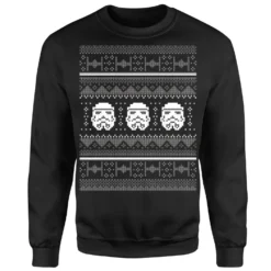 Star Wars Christmas Stormtrooper Knit Black Christmas Jumper 9 Star Wars Christmas Stormtrooper Knit Black Christmas Jumper -Christmas Clothes Store 11575218 6904719146711580