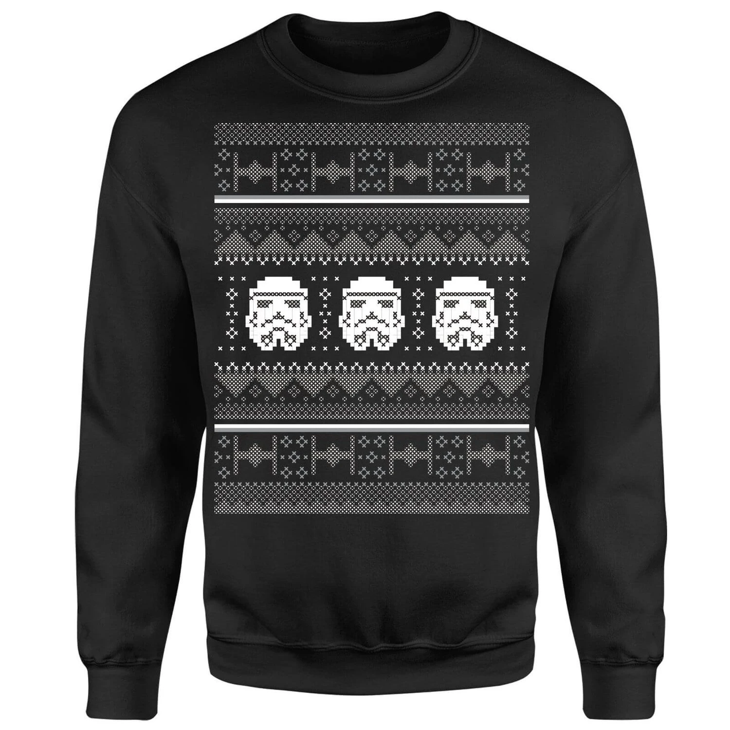 Star Wars Christmas Stormtrooper Knit Black Christmas Jumper 6 Star Wars Christmas Stormtrooper Knit Black Christmas Jumper - Image 4