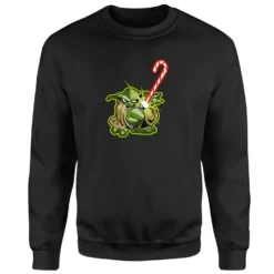 Star Wars Candy Cane Yoda Black Christmas Jumper -Christmas Clothes Store 11575278 4284626067358142