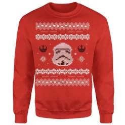 Star Wars Christmas Stormtrooper Knit Red Christmas Jumper 9 Star Wars Christmas Stormtrooper Knit Red Christmas Jumper -Christmas Clothes Store 11575506 1264626059918442