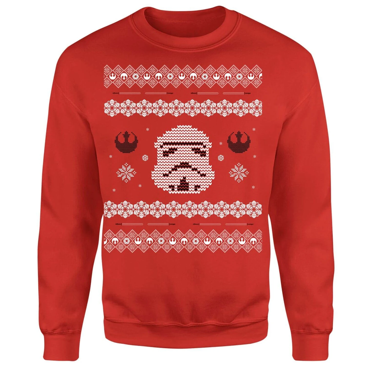 Star Wars Christmas Stormtrooper Knit Red Christmas Jumper 6 Star Wars Christmas Stormtrooper Knit Red Christmas Jumper - Image 4