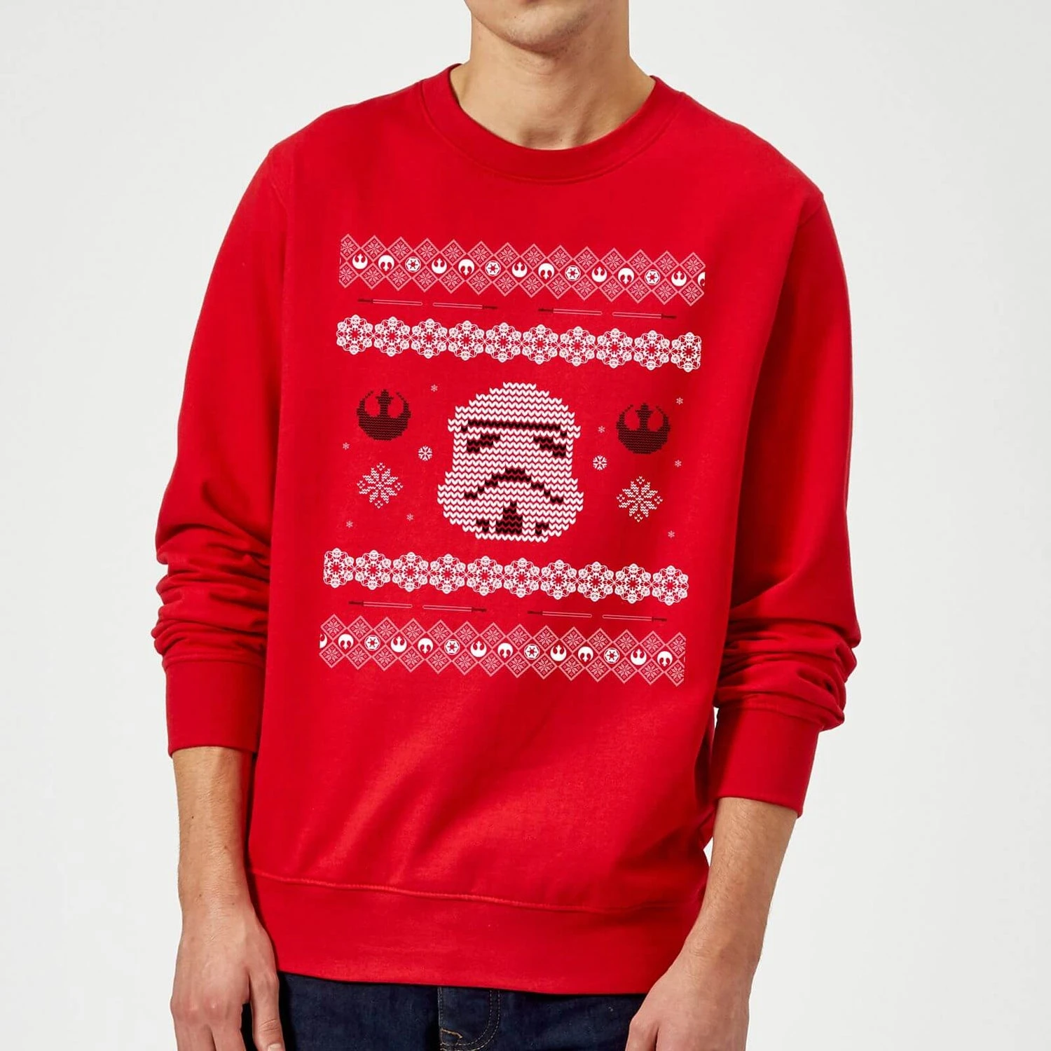 Star Wars Christmas Stormtrooper Knit Red Christmas Jumper 3 Star Wars Christmas Stormtrooper Knit Red Christmas Jumper