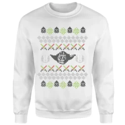 Star Wars Yoda Christmas Knit White Christmas Jumper -Christmas Clothes Store 11575674 1424626066594771