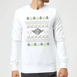 Star Wars Yoda Christmas Knit White Christmas Jumper