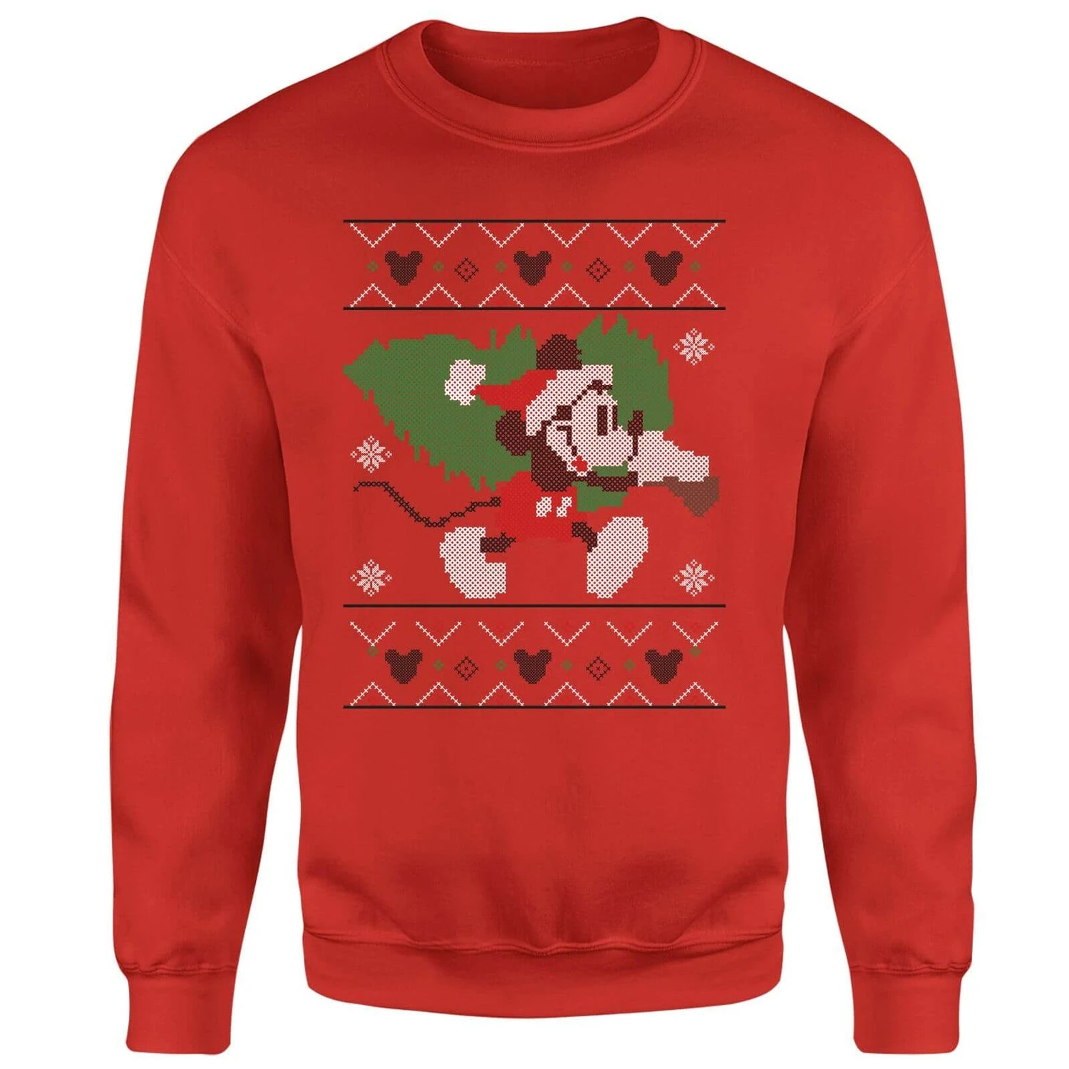 Disney Mickey Mouse Christmas Tree Mickey Red Christmas Jumper 6 Disney Mickey Mouse Christmas Tree Mickey Red Christmas Jumper - Image 4