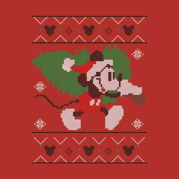 Disney Mickey Mouse Christmas Tree Mickey Red Christmas Jumper 4 Disney Mickey Mouse Christmas Tree Mickey Red Christmas Jumper - Image 2