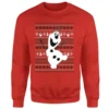 Disney Frozen Christmas Olaf Dancing Red Christmas Jumper