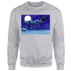 Star Wars Darth Vader AT-AT Christmas Sleigh Grey Christmas Jumper -Christmas Clothes Store 11576124 2024626063099405