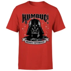 Star Wars Christmas Darth Vader Humbug! Red T-Shirt -Christmas Clothes Store 11602251 1584626636330624