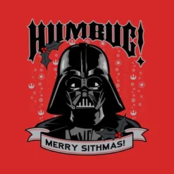 Star Wars Christmas Darth Vader Humbug! Red T-Shirt -Christmas Clothes Store 11602251 4844626636078273