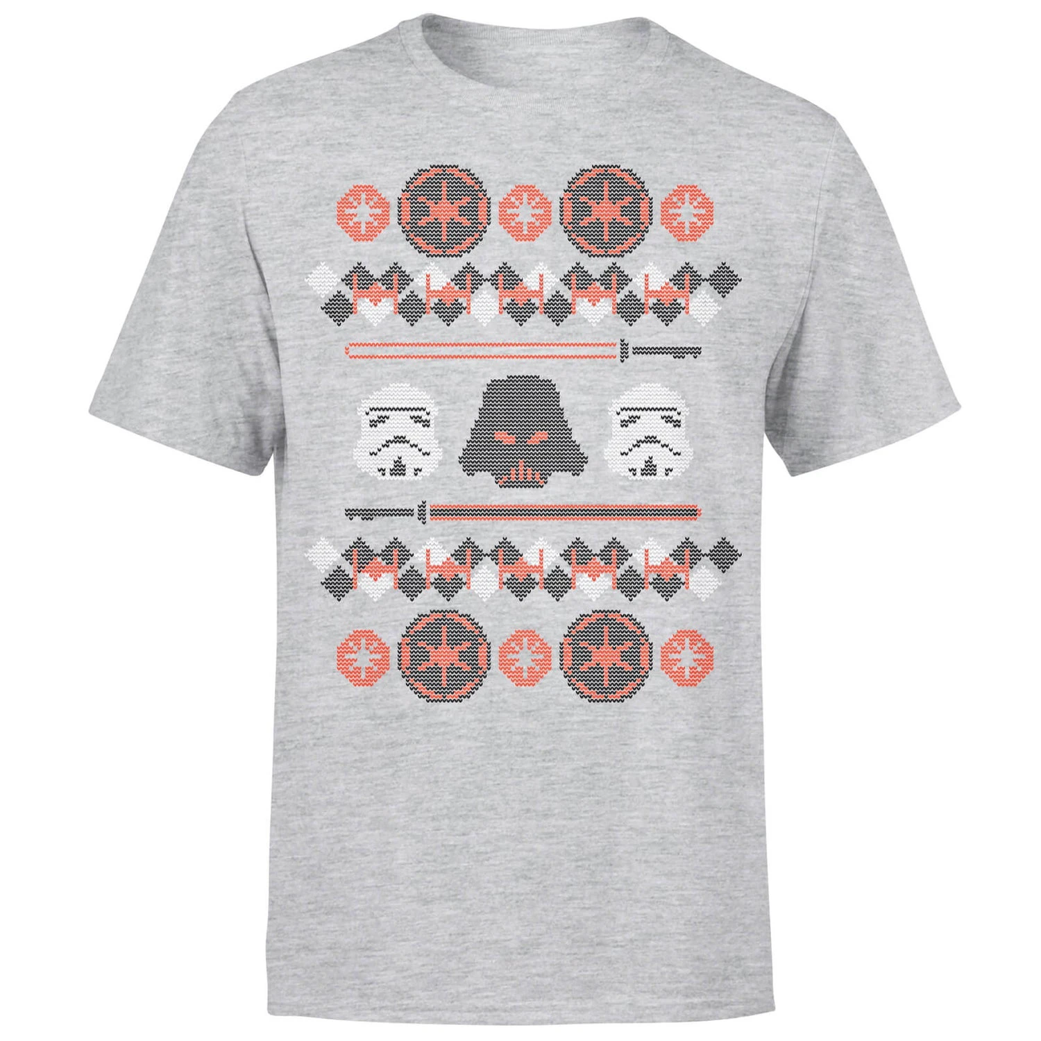 Star Wars Christmas Empire Knit Grey T-Shirt 3 Star Wars Christmas Empire Knit Grey T-Shirt