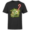 Star Wars Christmas Candy Cane Yoda Black T-Shirt -Christmas Clothes Store 11602299 1164530721515558