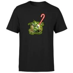 Star Wars Christmas Candy Cane Yoda Black T-Shirt 13 Star Wars Christmas Candy Cane Yoda Black T-Shirt -Christmas Clothes Store 11602299 1264626646820088
