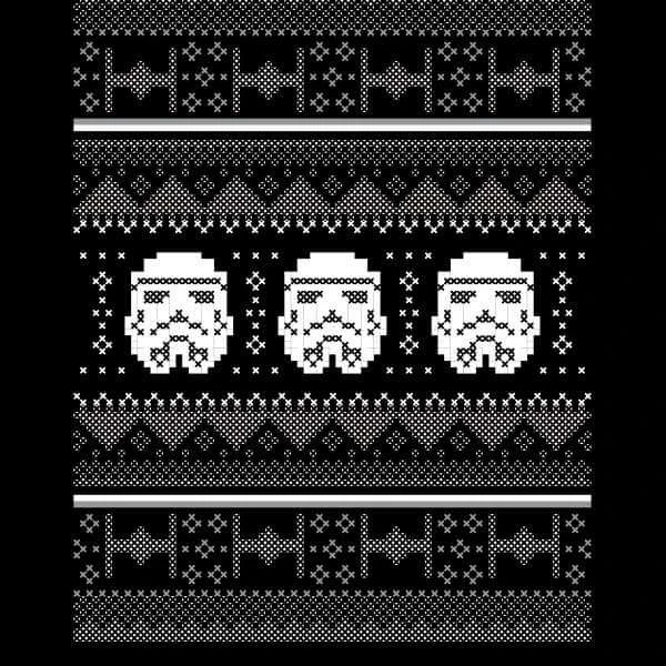 Star Wars Christmas Stormtrooper Knit Black T-Shirt 5 Star Wars Christmas Stormtrooper Knit Black T-Shirt - Image 3