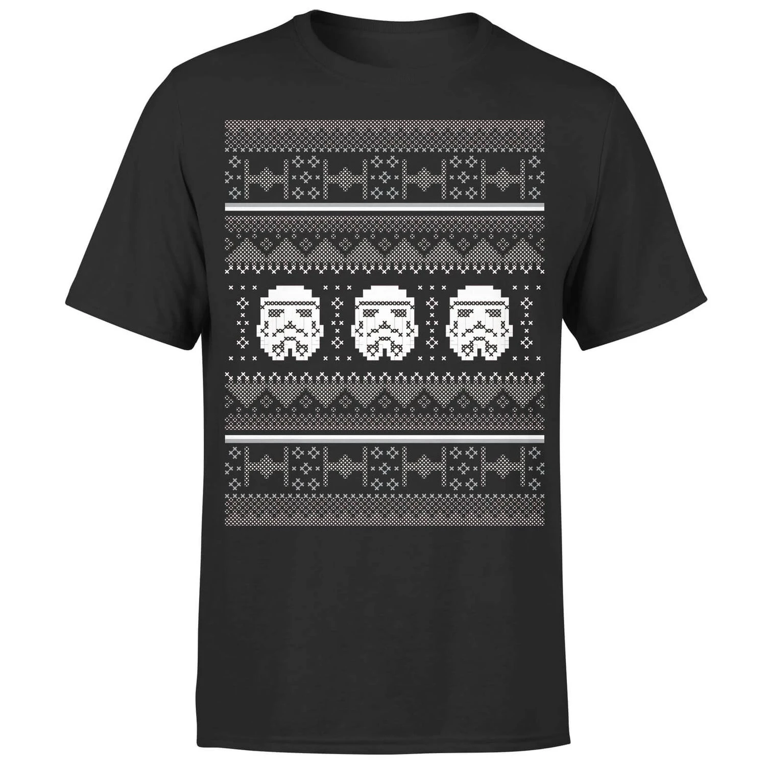 Star Wars Christmas Stormtrooper Knit Black T-Shirt 3 Star Wars Christmas Stormtrooper Knit Black T-Shirt
