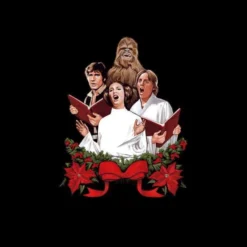 Star Wars Christmas Jedi Carols Black T-Shirt -Christmas Clothes Store 11602335 2074626647604747