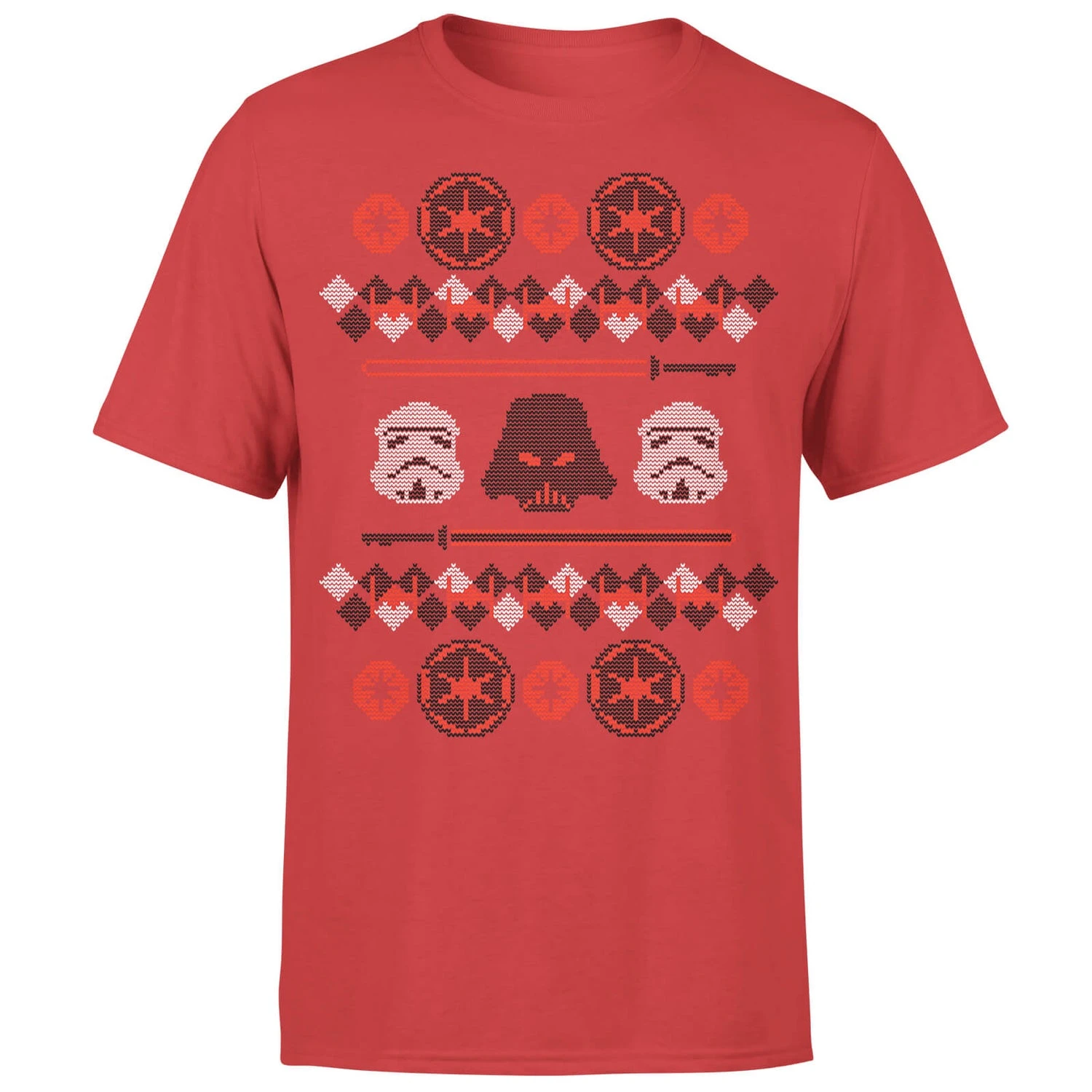Star Wars Christmas Imperial Knit Red T-Shirt 3 Star Wars Christmas Imperial Knit Red T-Shirt