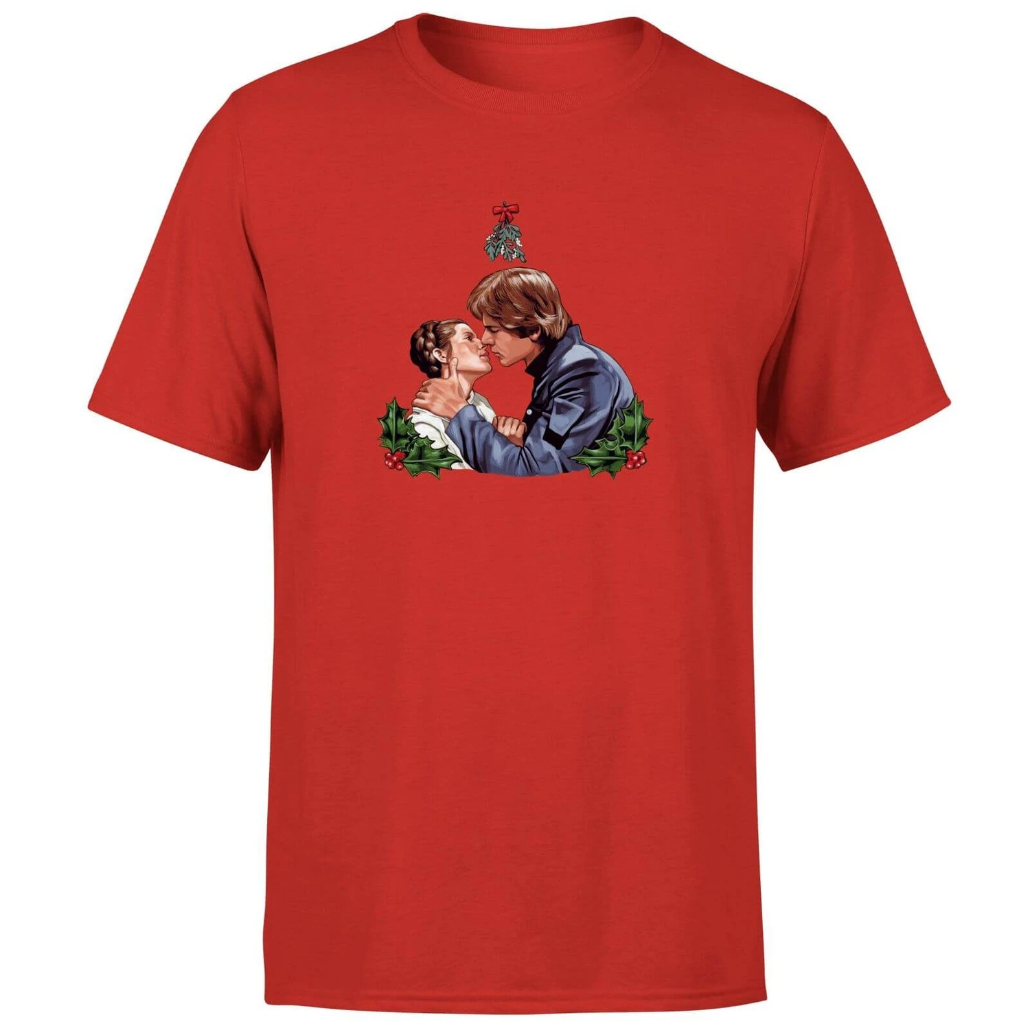 Star Wars Christmas Mistletoe Kiss Red T-Shirt 8 Star Wars Christmas Mistletoe Kiss Red T-Shirt - Image 6