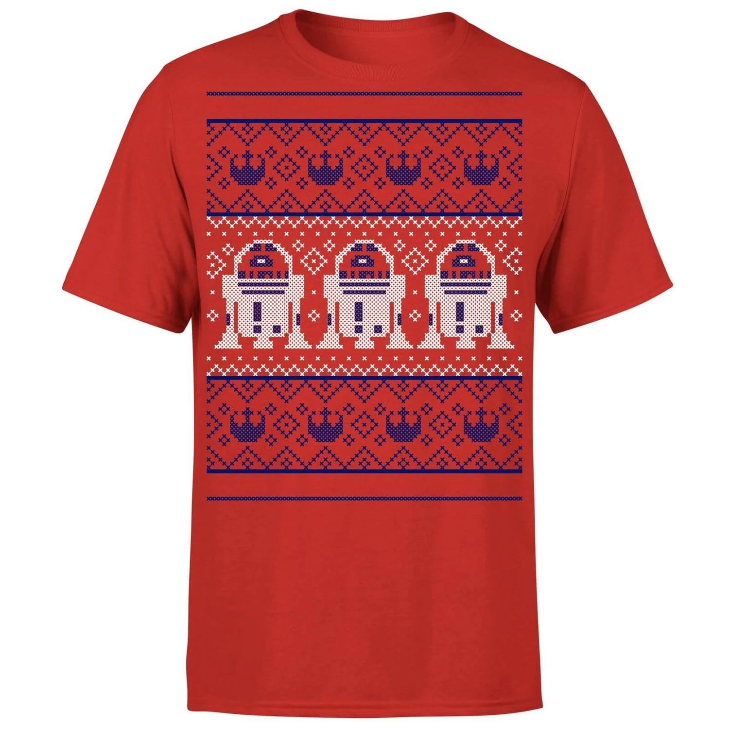 Star Wars Christmas R2D2 Knit Red T-Shirt 8 Star Wars Christmas R2D2 Knit Red T-Shirt - Image 6
