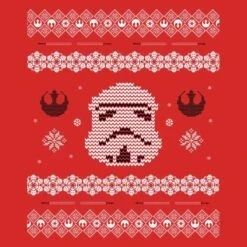 Star Wars Christmas Stormtrooper Face Knit Red T-Shirt 10 Star Wars Christmas Stormtrooper Face Knit Red T-Shirt -Christmas Clothes Store 11602383 1774626649102713