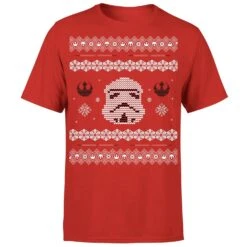 Star Wars Christmas Stormtrooper Face Knit Red T-Shirt 13 Star Wars Christmas Stormtrooper Face Knit Red T-Shirt -Christmas Clothes Store 11602383 4544626649264188