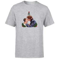 Star Wars Christmas Mistletoe Kiss Grey T-Shirt 13 Star Wars Christmas Mistletoe Kiss Grey T-Shirt -Christmas Clothes Store 11602395 1334626651439497