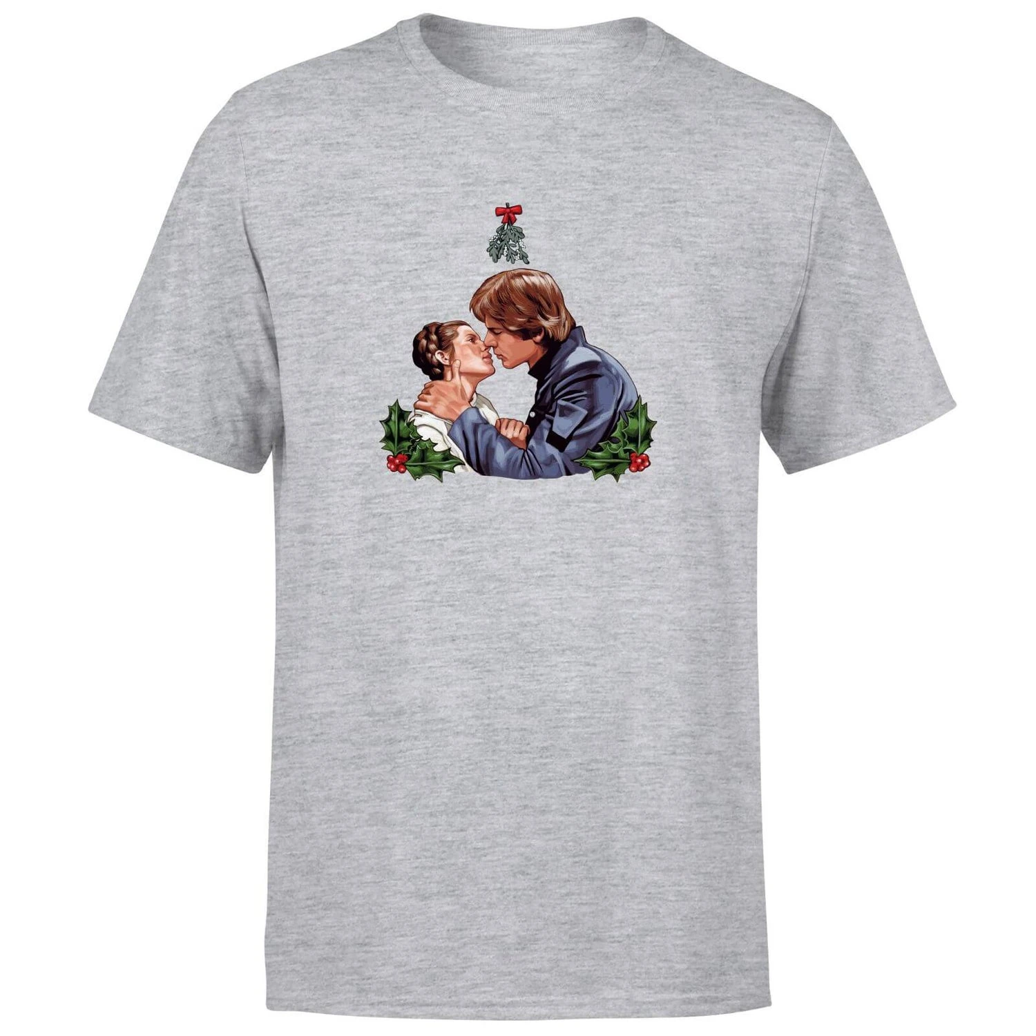 Star Wars Christmas Mistletoe Kiss Grey T-Shirt 8 Star Wars Christmas Mistletoe Kiss Grey T-Shirt - Image 6