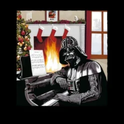Star Wars Christmas Darth Vader Piano Player Black T-Shirt -Christmas Clothes Store 11602443 1564626634646346