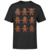 Star Wars Christmas Gingerbread Characters Black T-Shirt -Christmas Clothes Store 11602467 1804530711080031