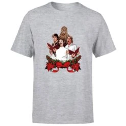 Star Wars Christmas Jedi Carols Grey T-Shirt -Christmas Clothes Store 11602479 1904626651799245