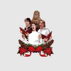 Star Wars Christmas Jedi Carols Grey T-Shirt -Christmas Clothes Store 11602479 4204626635714112