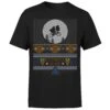 E.T Phone Home Fairisle Men's Christmas T-Shirt - Black