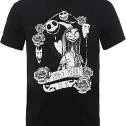 Disney The Nightmare Before Christmas Jack Skellington And Sally Black T-Shirt
