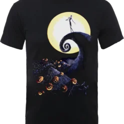 Disney The Nightmare Before Christmas Jack Skellington Pumpkin King Colour Black T-Shirt