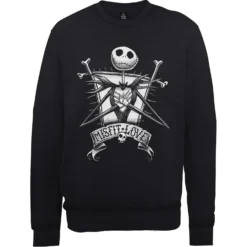 Disney The Nightmare Before Christmas Jack Skellington Misfit Love Black Sweatshirt