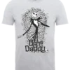 Disney The Nightmare Before Christmas Jack Skellington Bone Daddy Grey T-Shirt -Christmas Clothes Store 11654530 7824545454342074