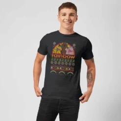 Rainbow Fairisle Christmas Sweatshirt Men's T-Shirt - Black 9 Rainbow Fairisle Christmas Sweatshirt Men's T-Shirt - Black -Christmas Clothes Store 11811384 1344626655512375