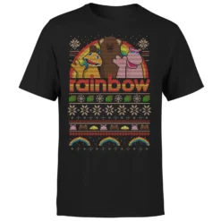 Rainbow Fairisle Christmas Sweatshirt Men's T-Shirt - Black 11 Rainbow Fairisle Christmas Sweatshirt Men's T-Shirt - Black -Christmas Clothes Store 11811384 1374626655812348