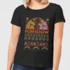 Rainbow Fairisle Christmas Sweatshirt Women's T-Shirt - Black -Christmas Clothes Store 11811426 2134623442836555
