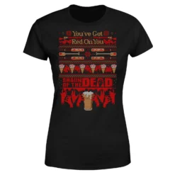 Shaun Of The Dead You've Got Red On You Christmas Women's T-Shirt - Black -Christmas Clothes Store 11919553 6754624296049143