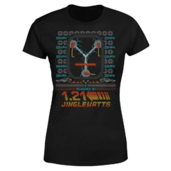 Back To The Future 1.21 Jinglewatts Christmas Women's T-Shirt - Black 11 Back To The Future 1.21 Jinglewatts Christmas Women's T-Shirt - Black -Christmas Clothes Store 11919587 9334624296408000