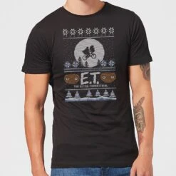 E.T. The Extra-Terrestrial Christmas Men's T-Shirt - Black