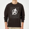Marvel Avengers Logo Christmas Jumper - Black 1 Marvel Avengers Logo Christmas Jumper - Black -Christmas Clothes Store 11923299 1254625125656672