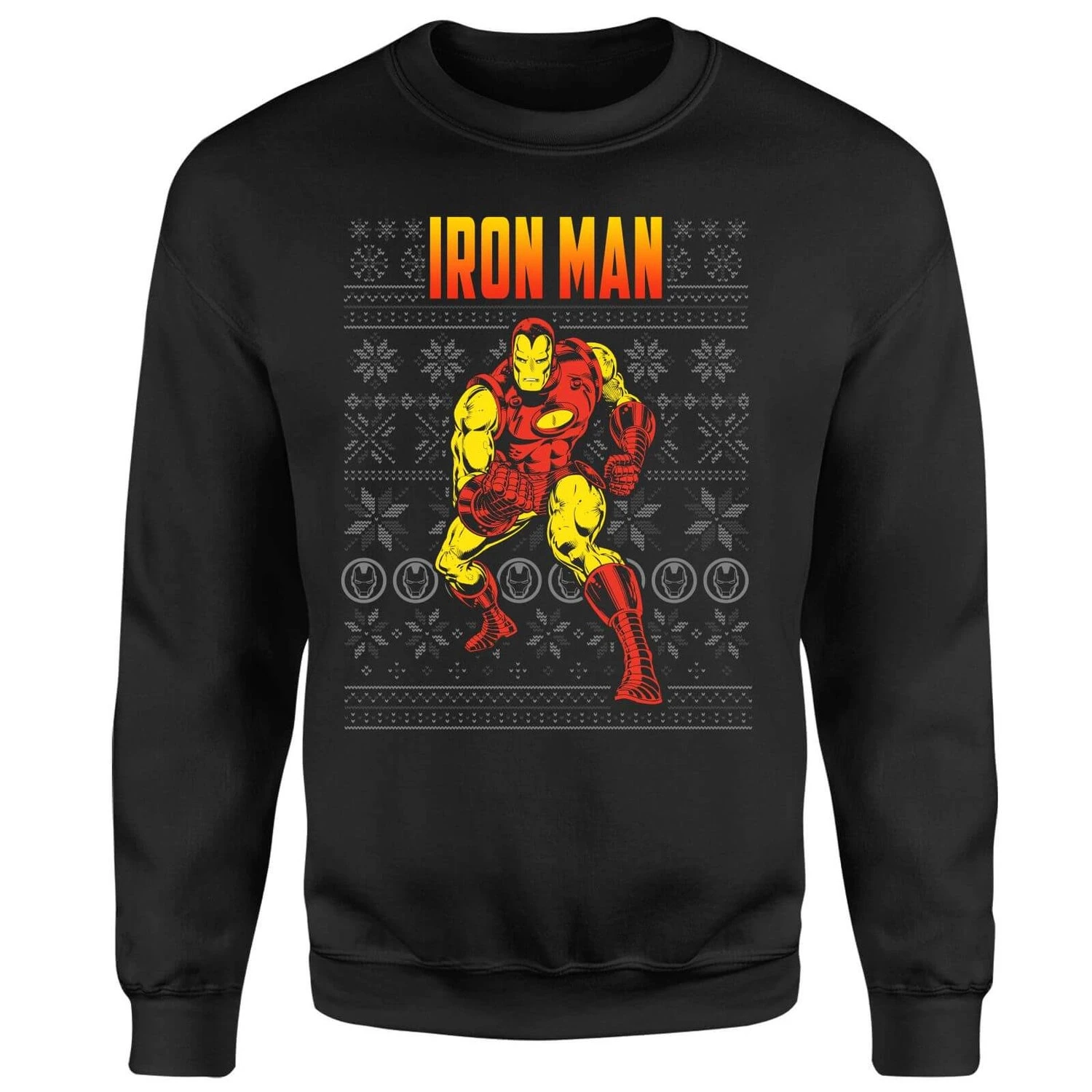 Marvel Avengers Classic Iron Man Christmas Jumper - Black 6 Marvel Avengers Classic Iron Man Christmas Jumper - Black - Image 4