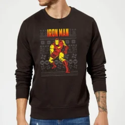 Marvel Avengers Classic Iron Man Christmas Jumper - Black