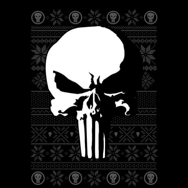 Marvel Punisher Christmas Jumper - Black 4 Marvel Punisher Christmas Jumper - Black - Image 2